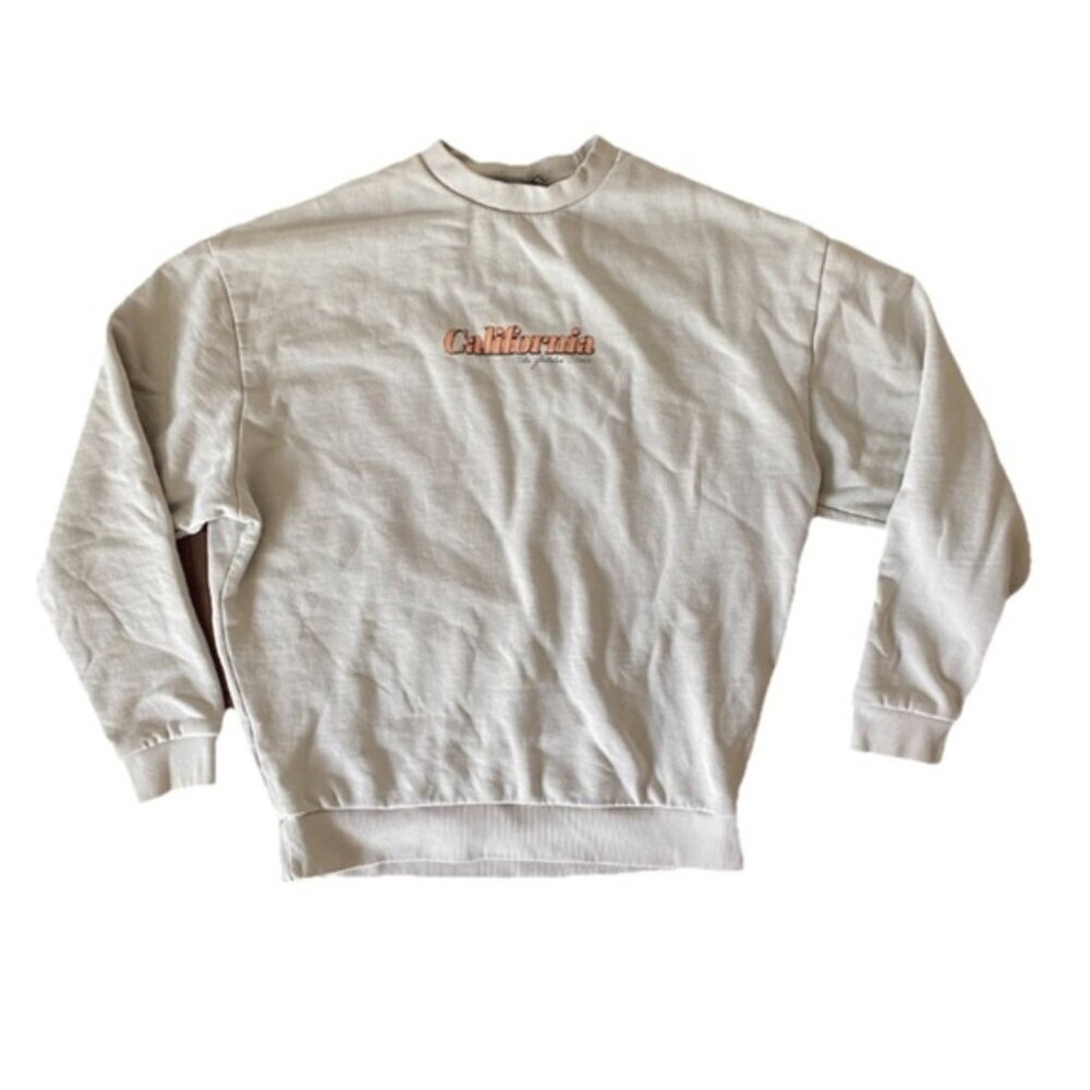 ASOS DESIGN sweatshirt in beige with photographic California Print size xs - Picture 6 of 6